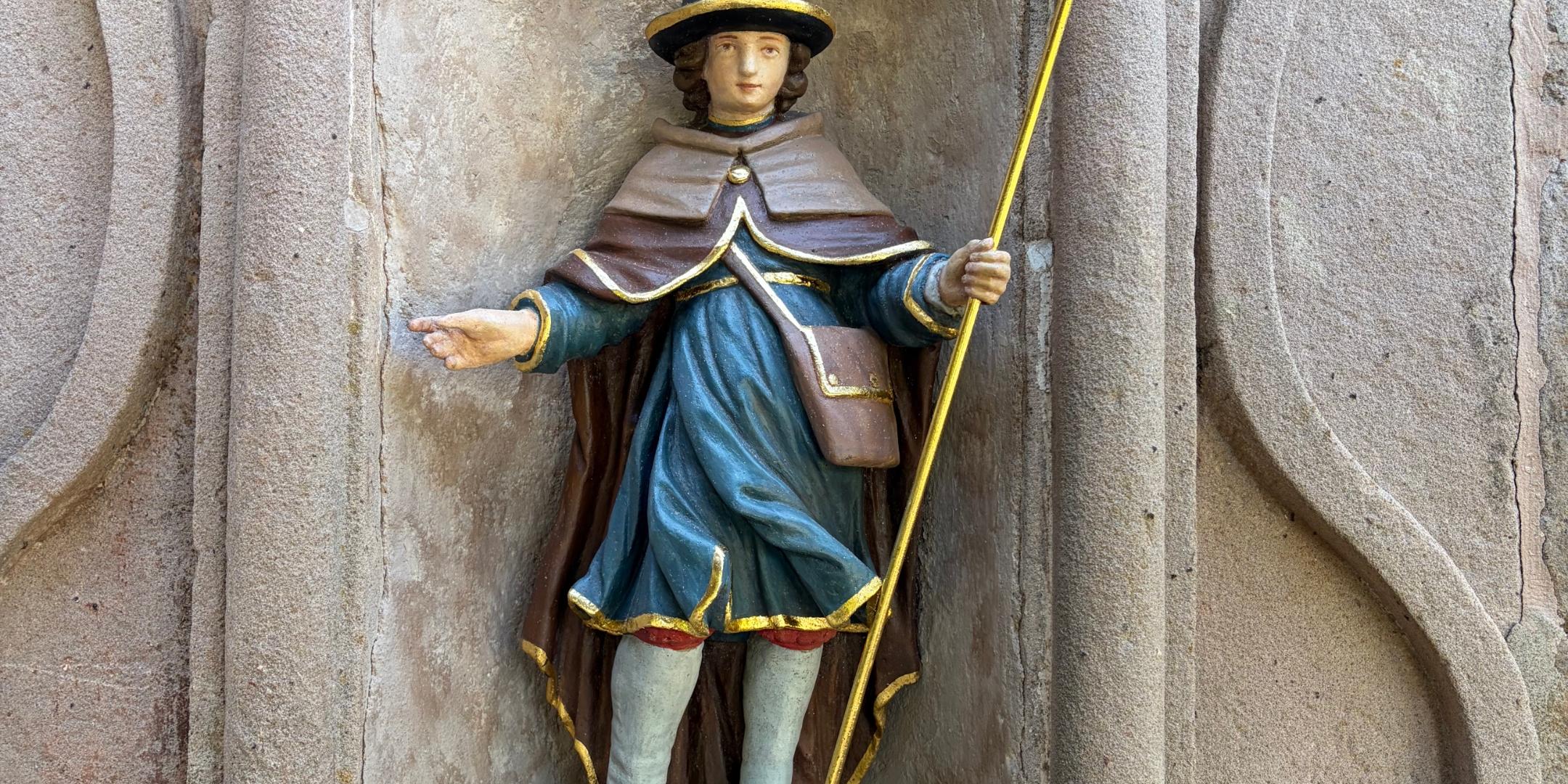 Auf dem Bild sieht man die Figur des Heiligen Wendelin