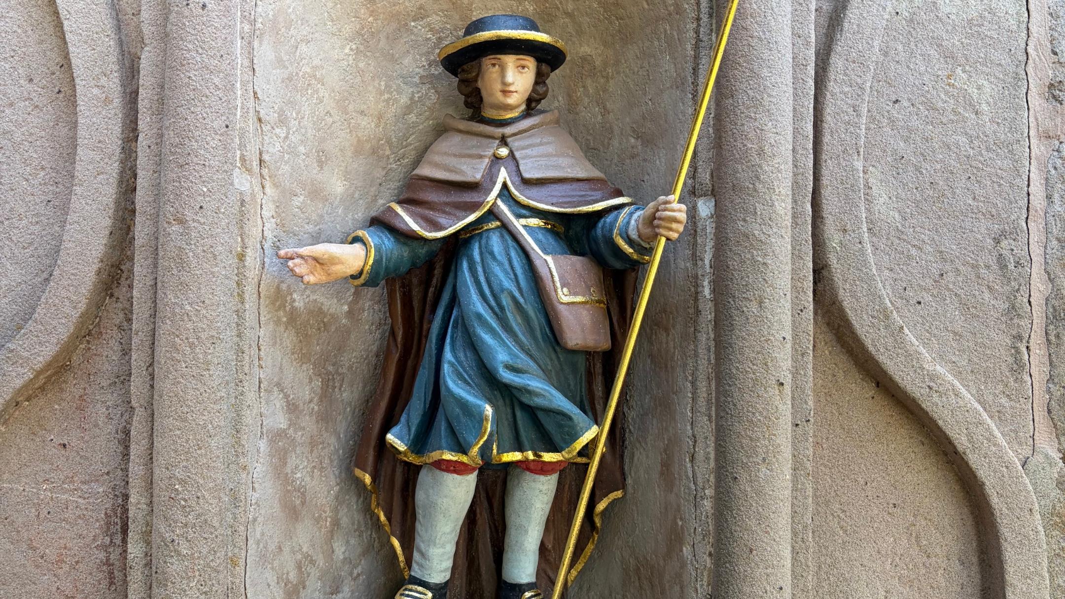 Auf dem Bild sieht man die Figur des Heiligen Wendelin