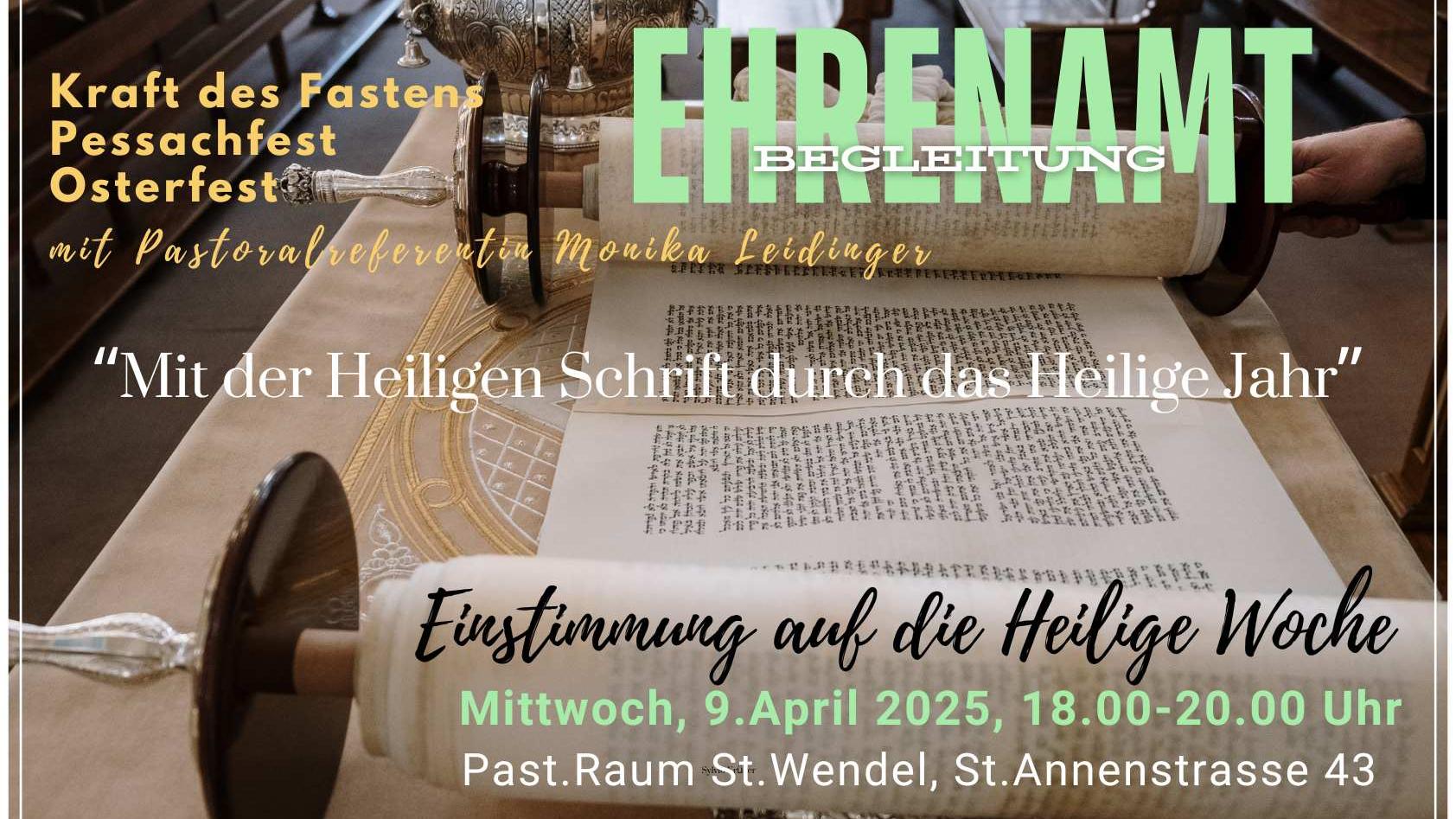 Einstimmung auf die Heilige Woche für Ehrenamtliche