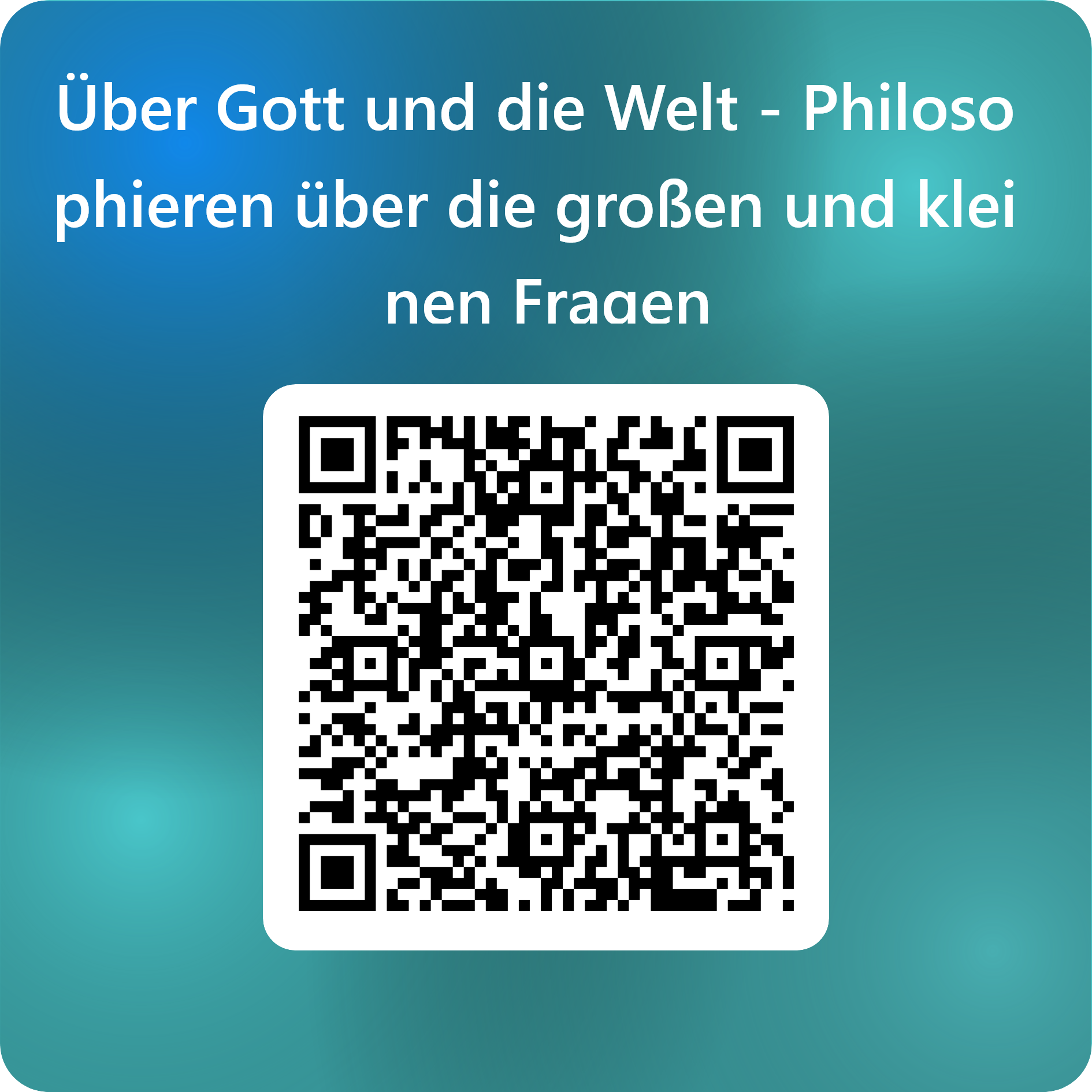 QRCode für Über Gott und die Welt - Philosophieren über die großen und kleinen Fragen
